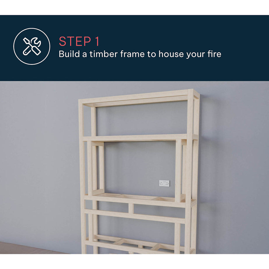 Focal Point Electric Fire 2kW Black Wall Mounted Fireplace Log Effect Remote - Image 4