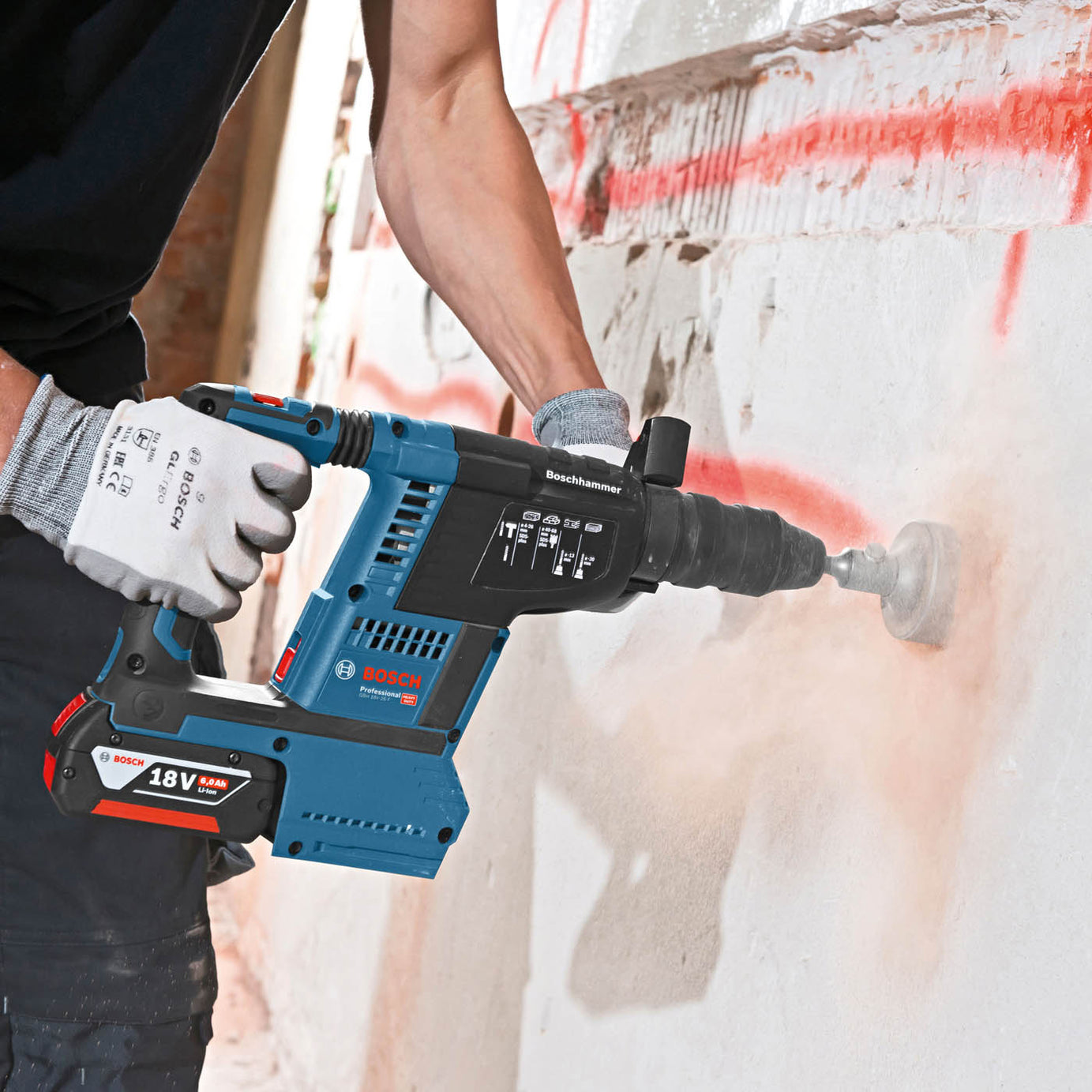 Bosch SDS Plus Drill Cordless 18V 2x8Ah GBH18V-26F Brushless Heavy Duty - Image 2