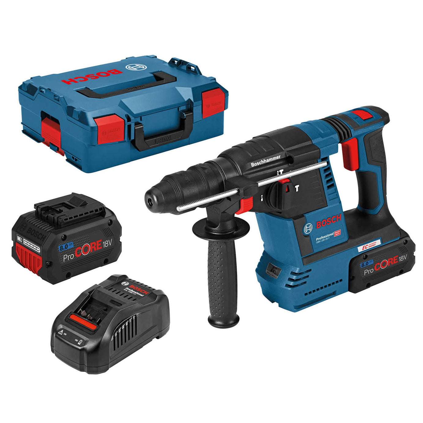 Bosch Professional Cordless SDS+ drill 18V Li-ion Brushless  2x8Ah) GBH 18V-26 F - Image 5