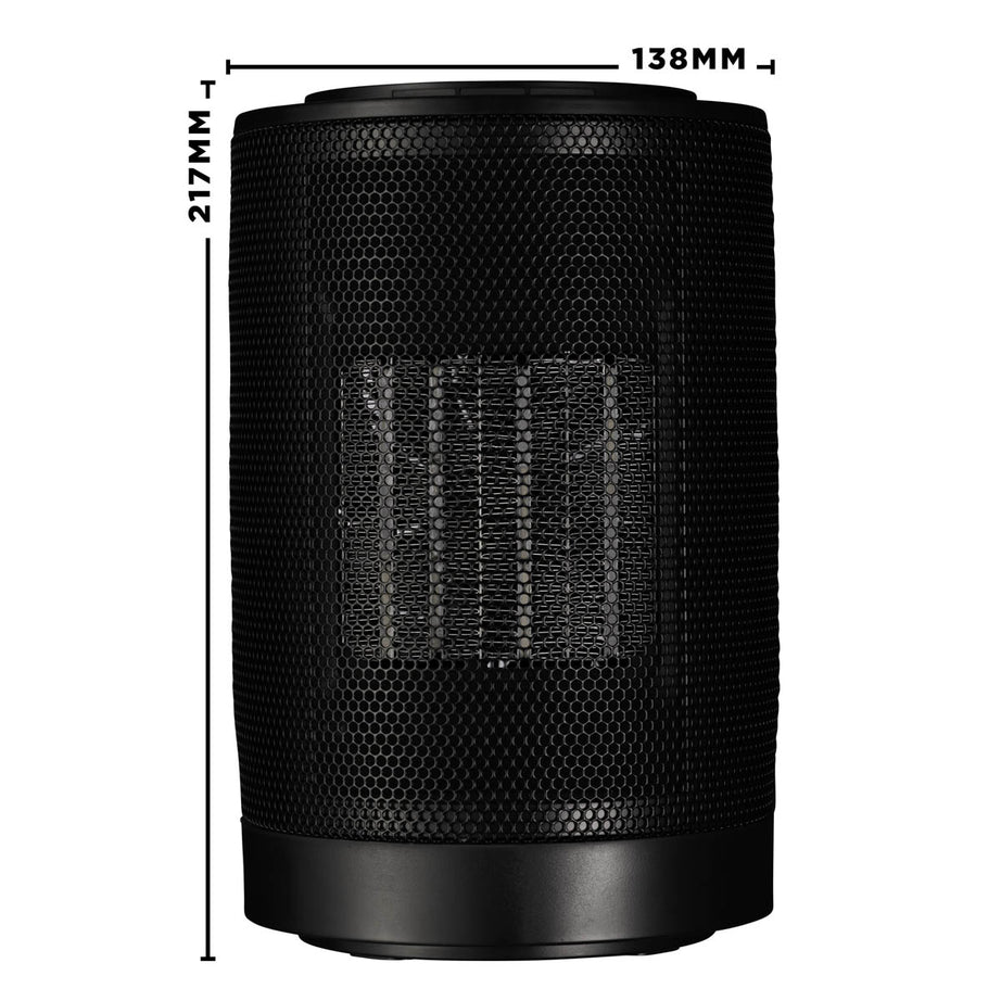 TCP Fan Heater 16-37C Adjustable Thermostat Black Compact Oscillating 1200W - Image 2