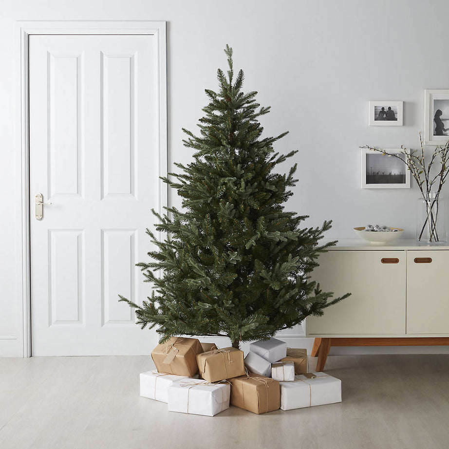 Christmas Tree Artificial Natural Green Hinged Indoor Traditional With Stand 6ft - Image 1