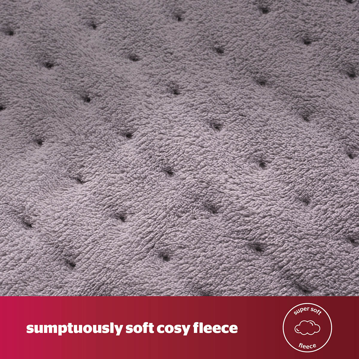 Silentnight Heated Throw Luxury Grey Soft Fleece 9 Heat Settings Standard Size - Image 9