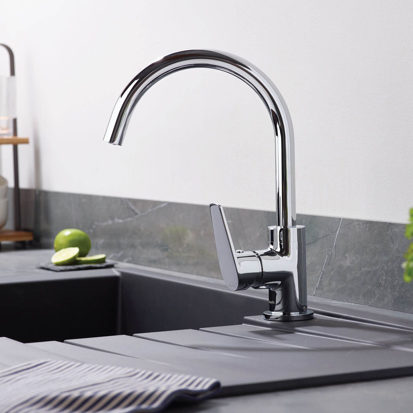 Bristan Kitchen Sink Tap Monobloc Mixer Chrome Single Lever Swivel Spout Faucet - Image 2