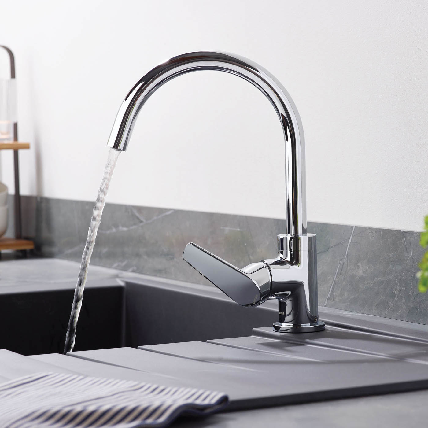 Bristan Kitchen Sink Tap Monobloc Mixer Chrome Single Lever Swivel Spout Faucet - Image 3
