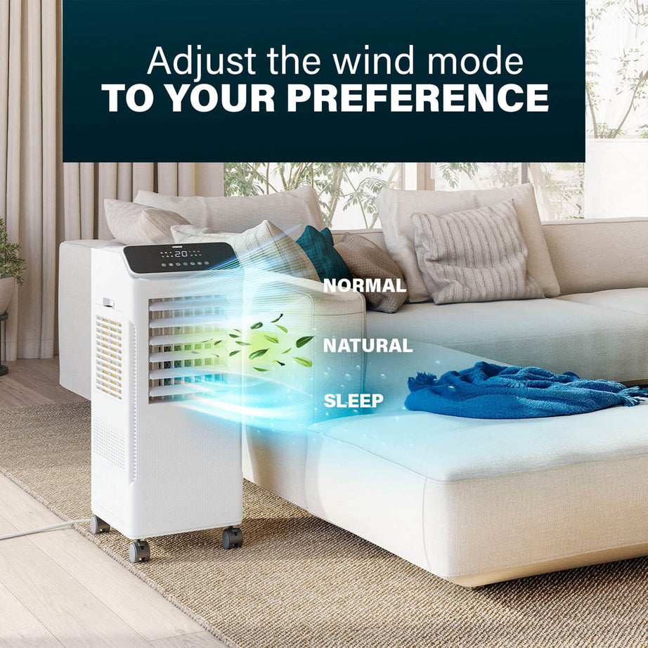 Princess Smart Air Cooler Fan 5L Hybrid White Portable Oscillation Remote Timer - Image 3