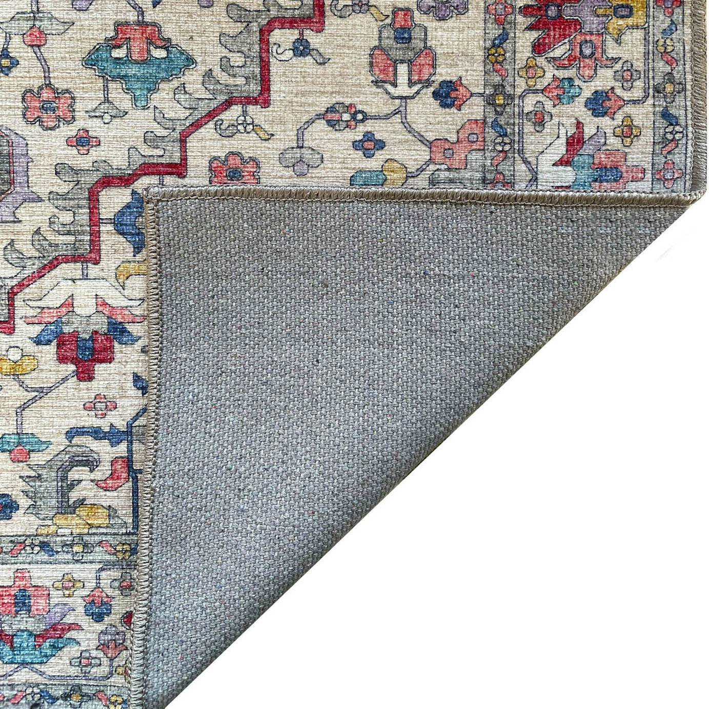Medium Rug Multicoloured Chenille Woven Effect Traditional (L)170cm x (W)120cm - Image 3