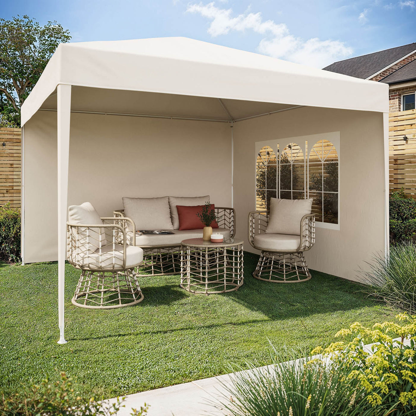 Esperia Moonbeam Square Gazebo tent (H) 2.45m (W) 3m - Image 2