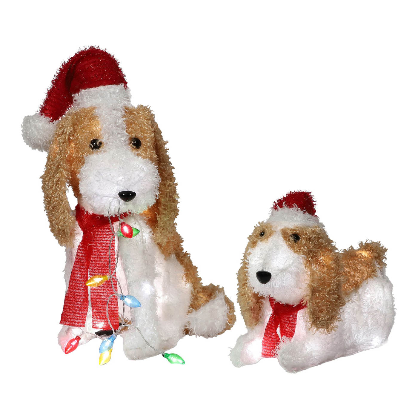 Christmas Dogs Silhouette LED Freestanding Ice White Indoor Outdoor (H) 500mm - Image 4