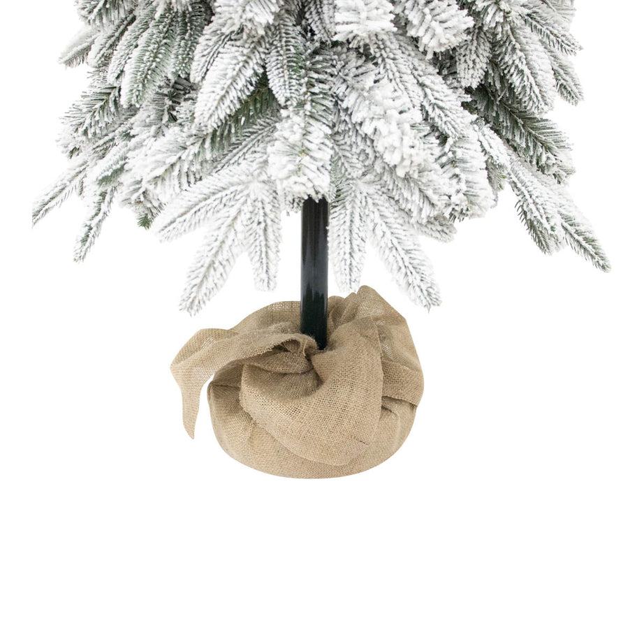 Christmas Tree 5ft Green Artificial Frosted Effect Slim Wrapped Indoor Home - Image 5