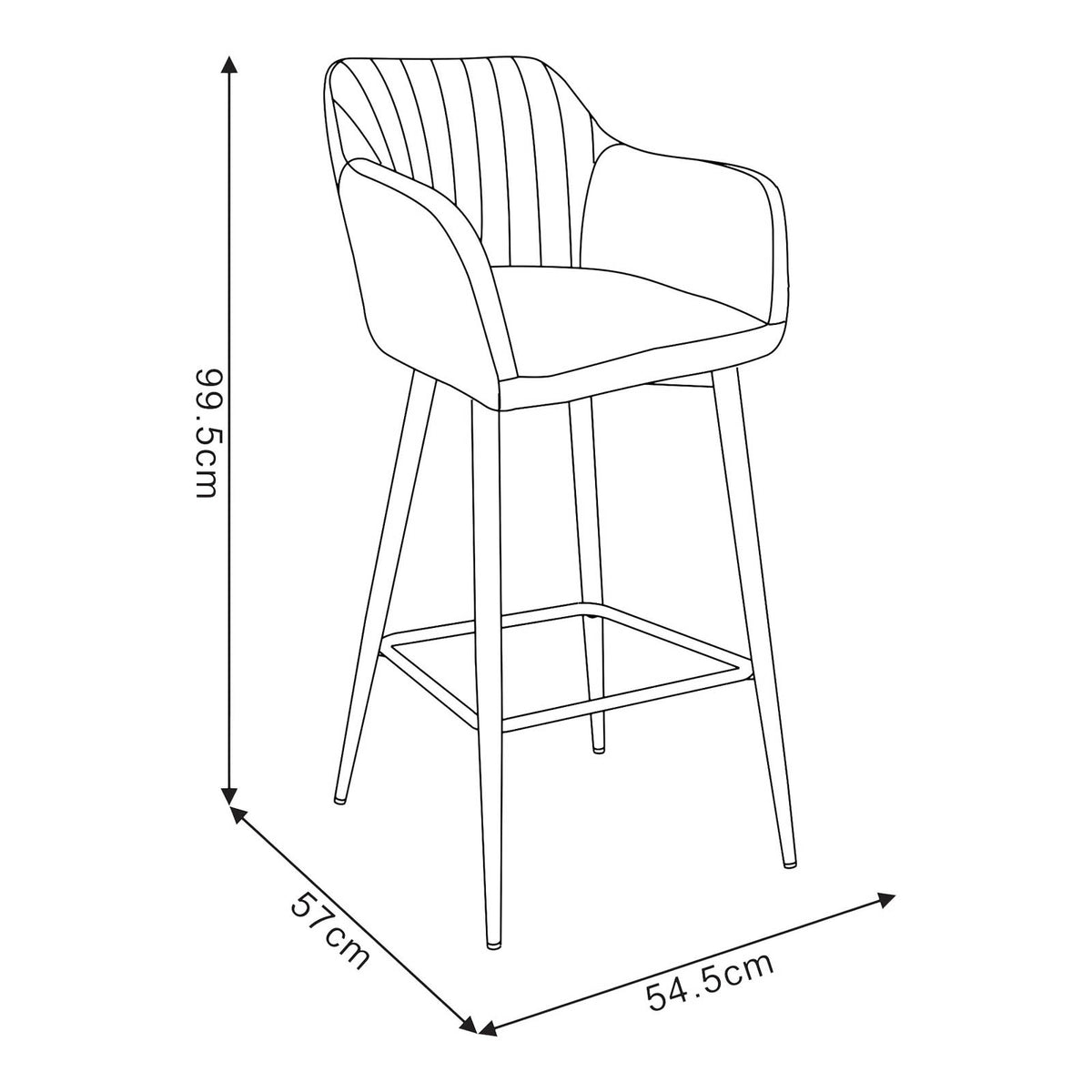 Kitchen Bar Stool Green Velvet Padded High Back Footrest Comfortable Modern - Image 3