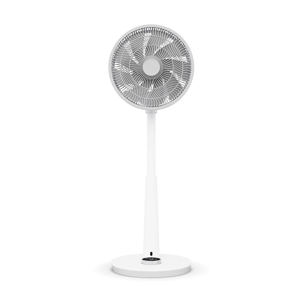 Duux Pedestal Fan Quiet Oscillating White Powerful Adjustabel Height 12inch - Image 1