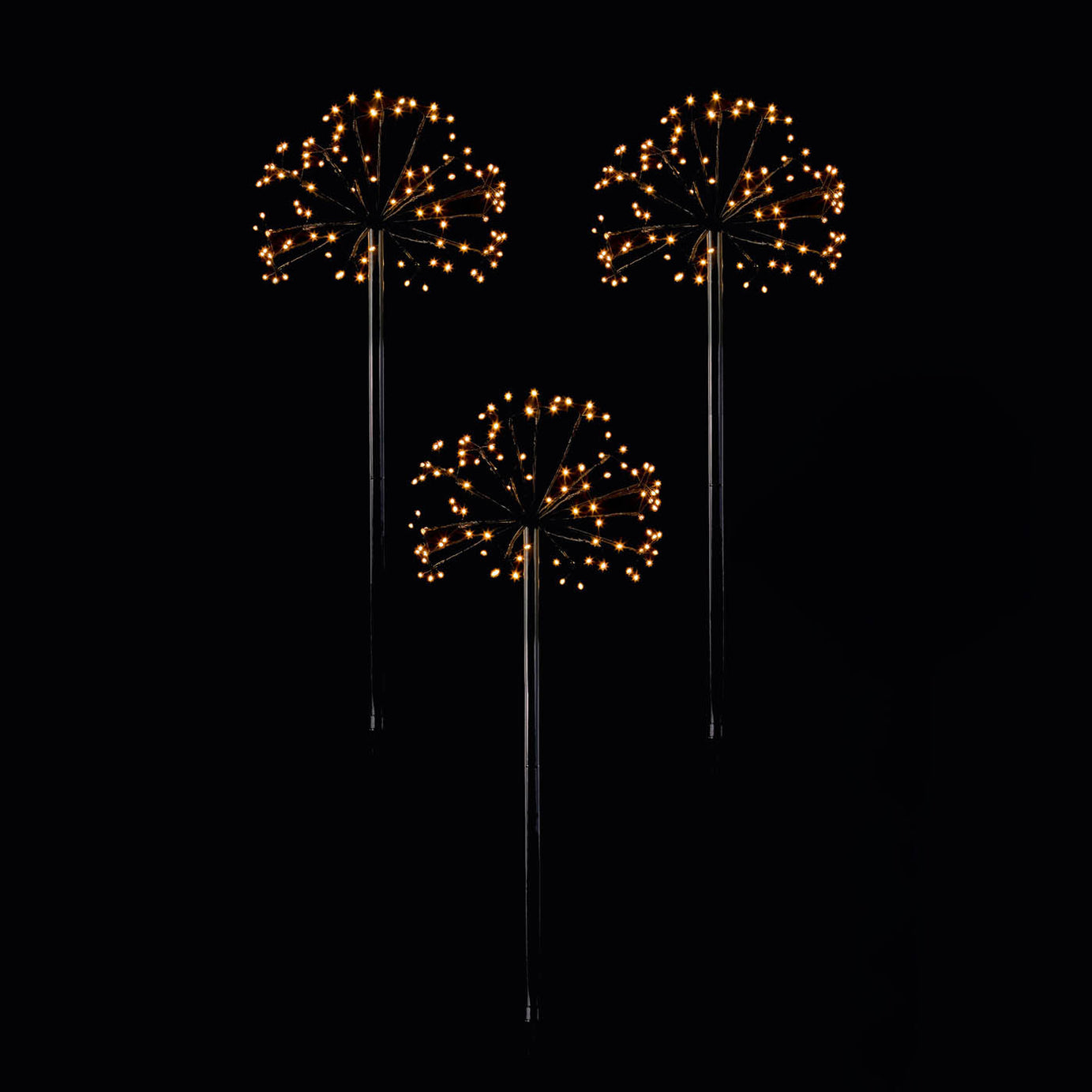 Garden Stake Light LED Firework Warm White Round Indoor Outdoor (D)500mm - Image 2
