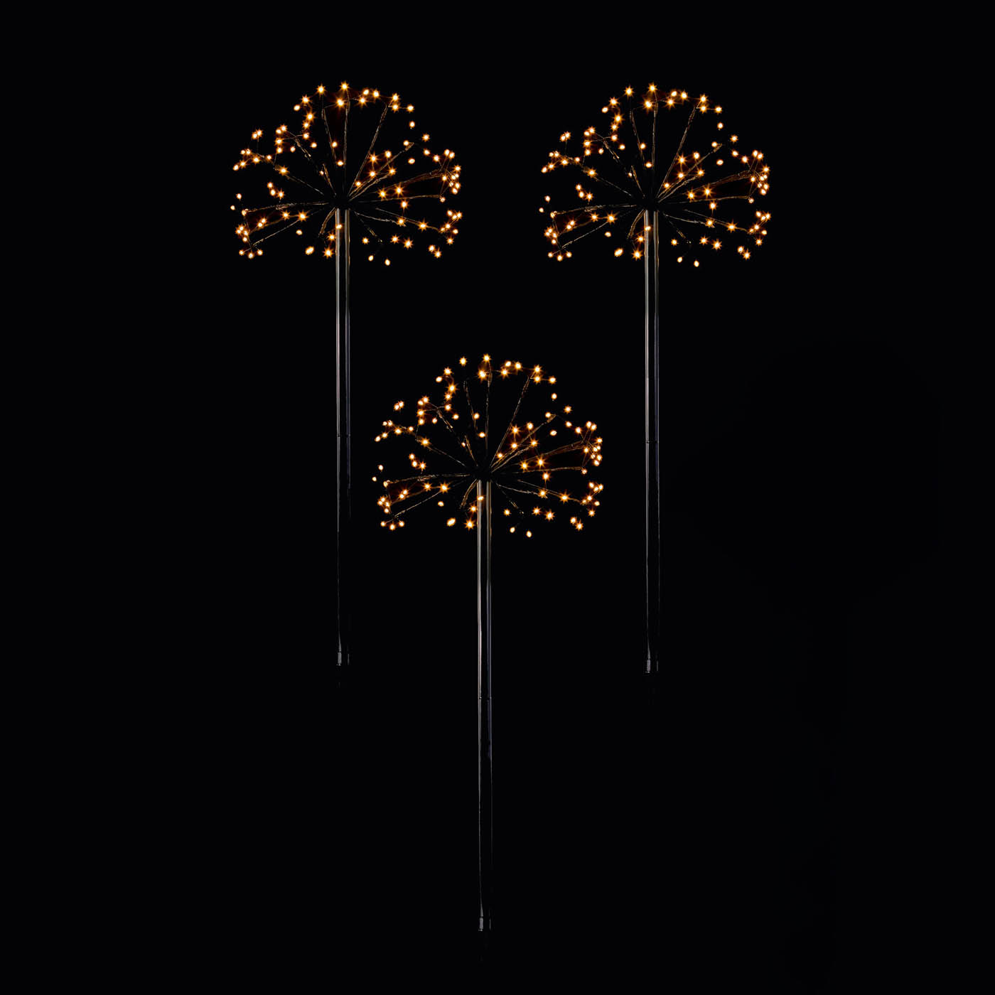 Garden Stake Light LED Firework Warm White Round Indoor Outdoor (D)500mm - Image 2