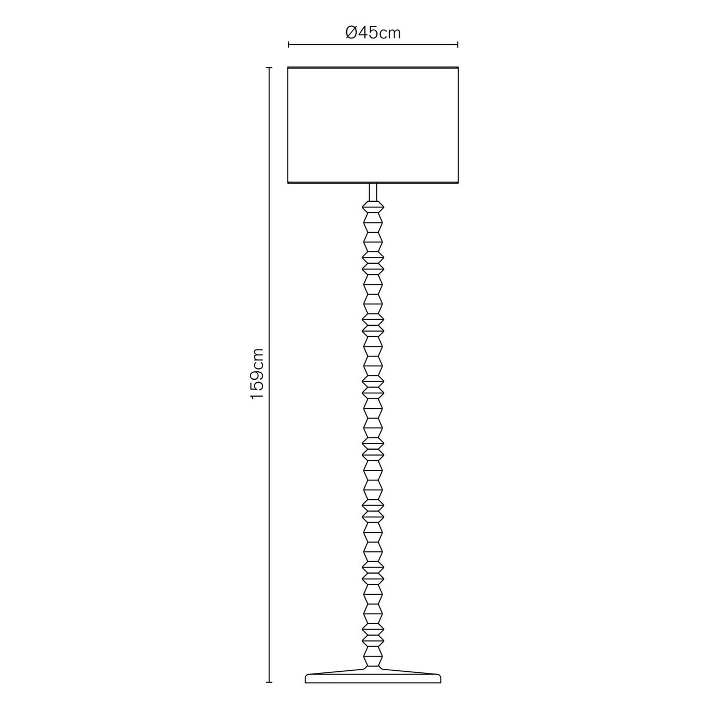 Inlight Floor lamp Patos Matt Natural Wood effect LED (H)160cm - Image 4