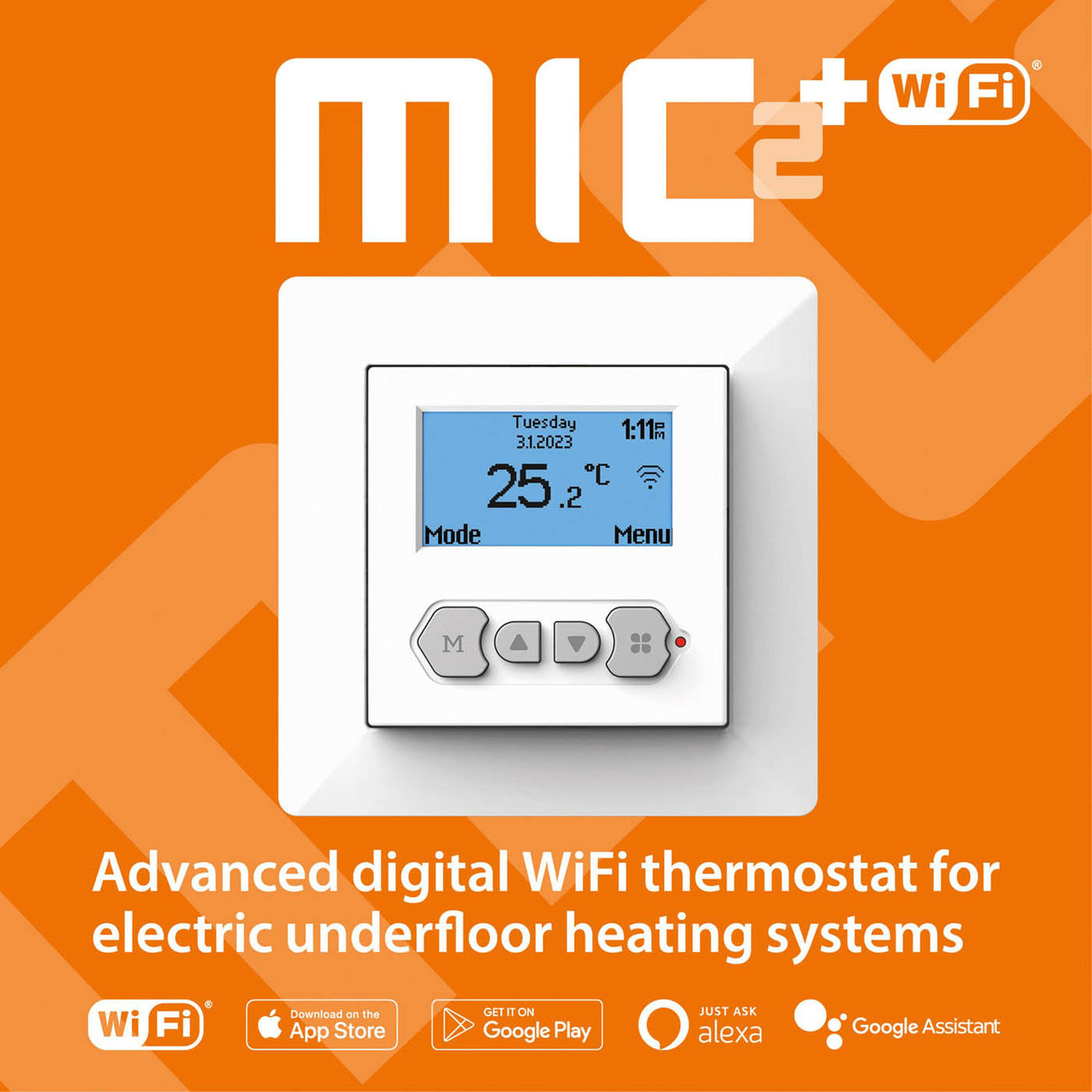 Klima Underfloor Heating Thermostat MIC2 Wifi Digital White Programmable - Image 8