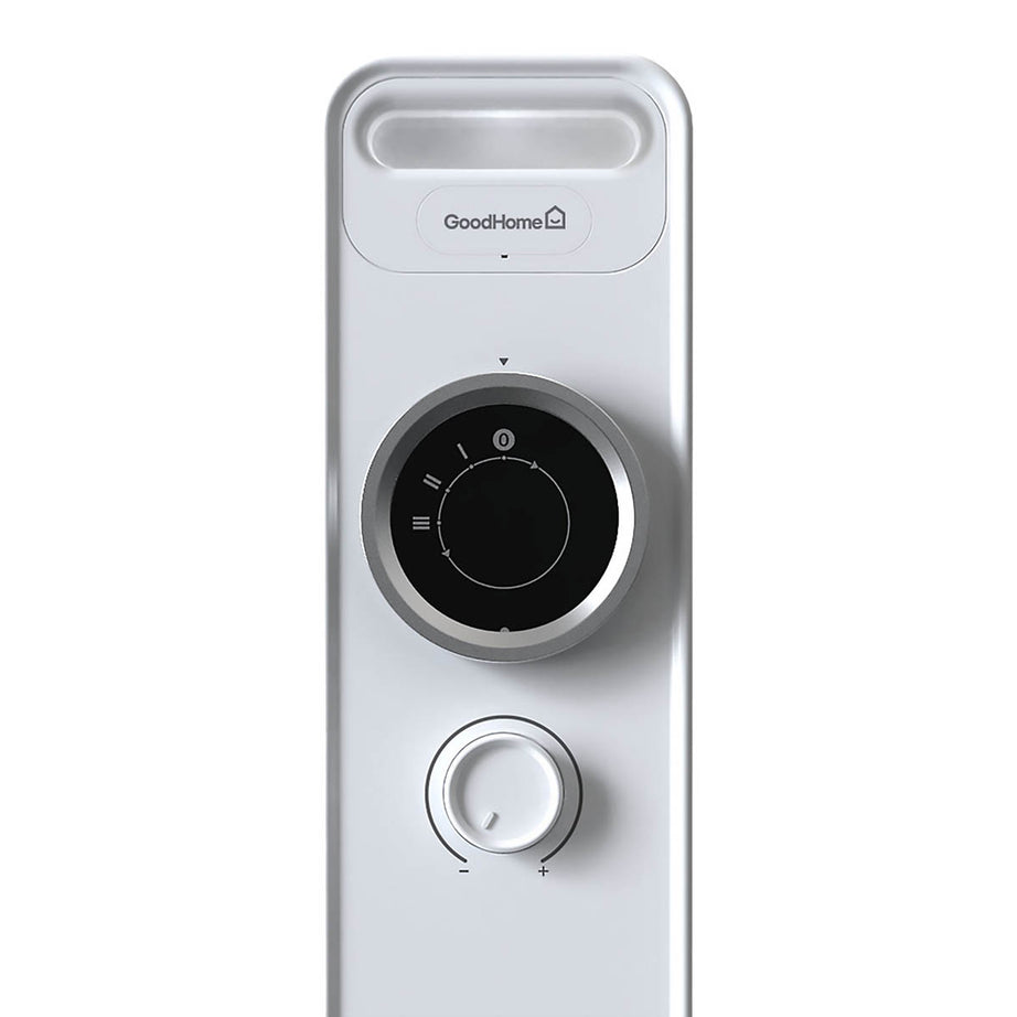 Oil Filled Radiator Electric Heater White Adjustable Thermostat Portable 2500W - Image 9