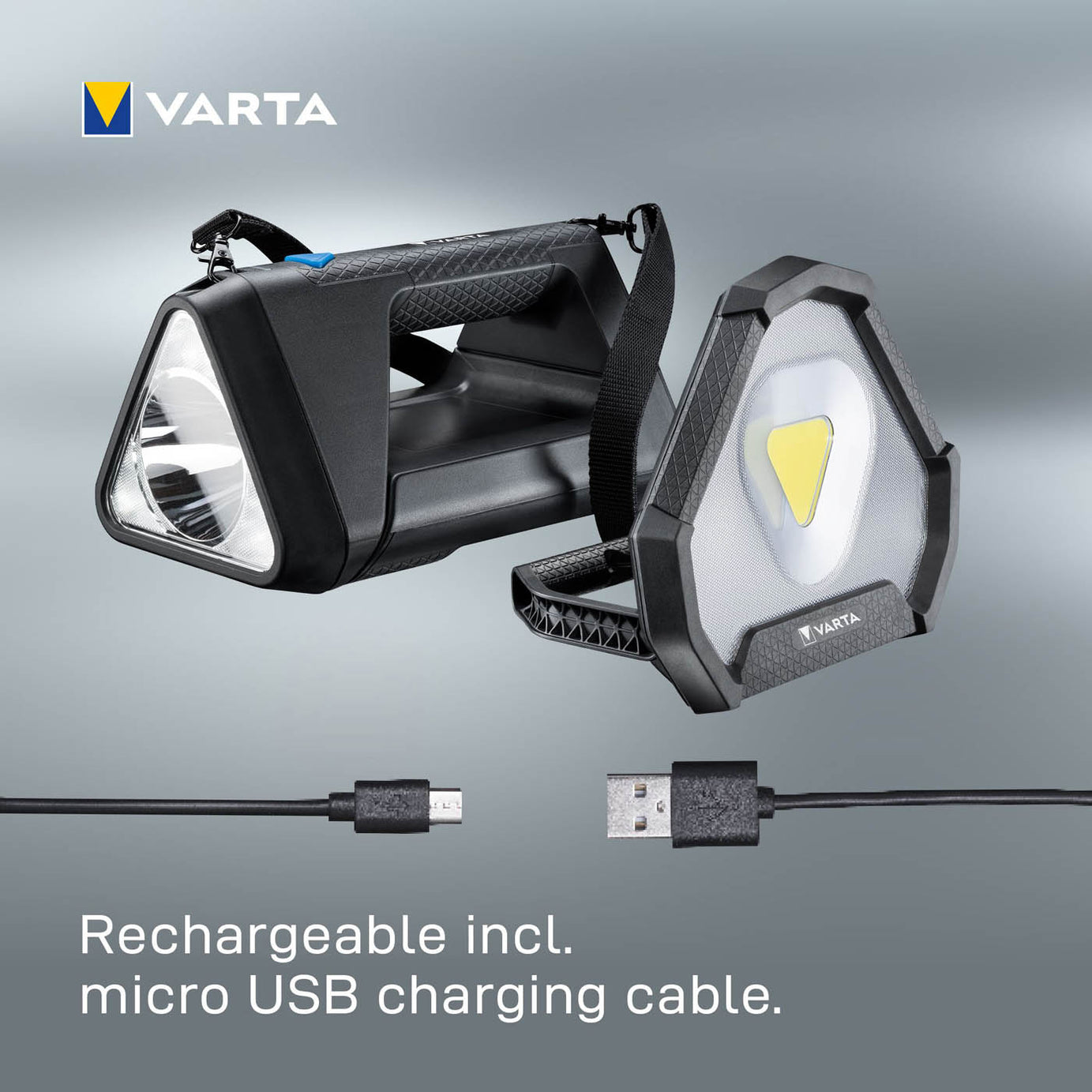 Varta Black Rechargeable 1450lm LED Battery-powered Inspection torch - Image 4