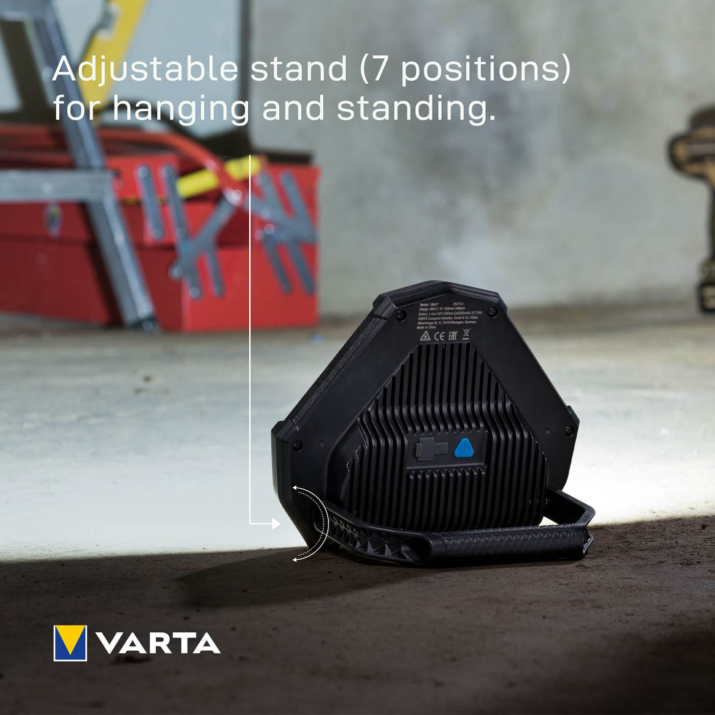 Varta Black Rechargeable 1450lm LED Battery-powered Inspection torch - Image 6