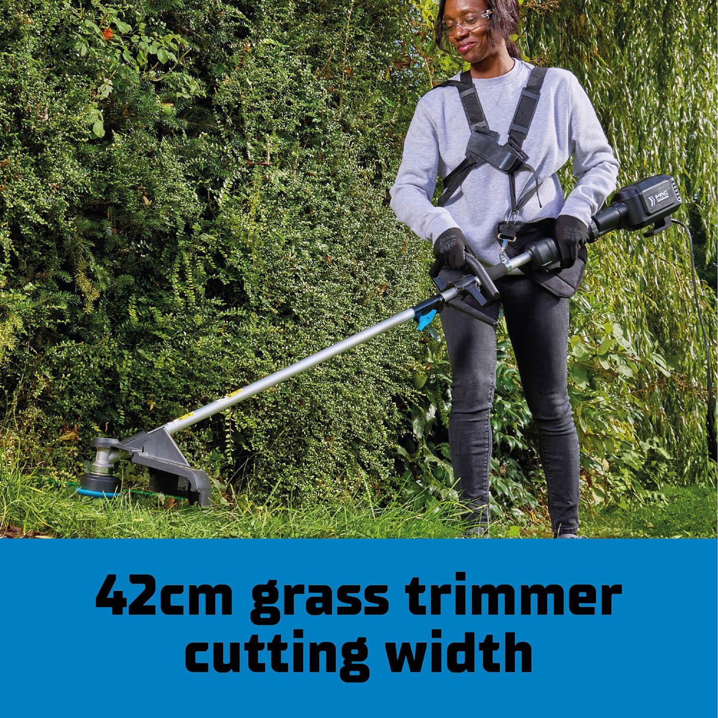 Mac Allister Brushcutter And Grass Trimmer 2IN1 Electric MCB1174GBC 42cm 1000W - Image 3