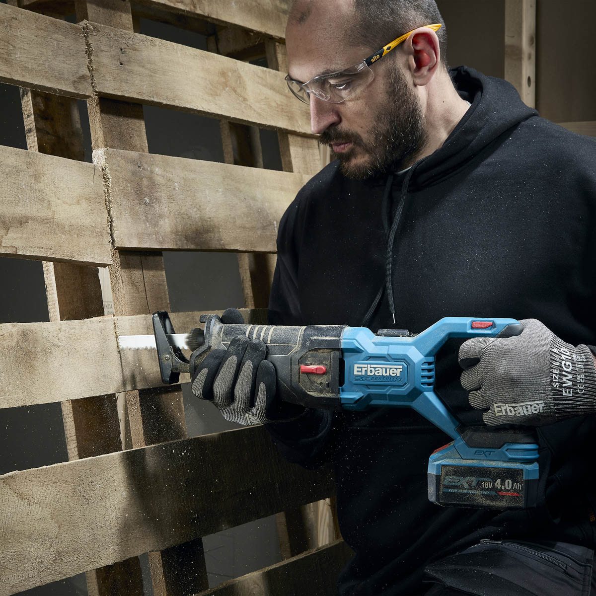 Erbauer Reciprocating Saw ERI1089RSP Cordless LED 18V Li-ion EXT V2 1 x 4Ah - Image 2