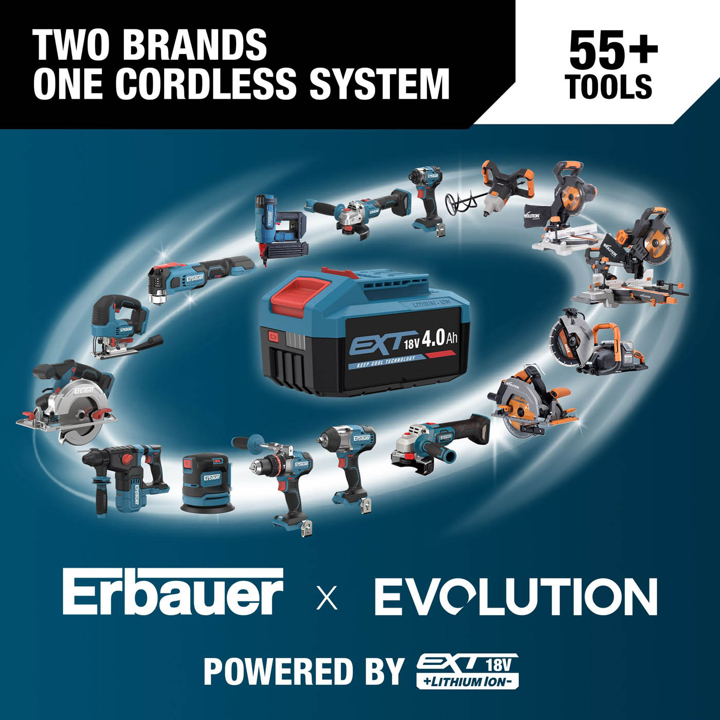 Erbauer Angle Grinder Cordless 18V 4Ah Li-ion ERI1082GRD 115mm Brushless Compact - Image 5