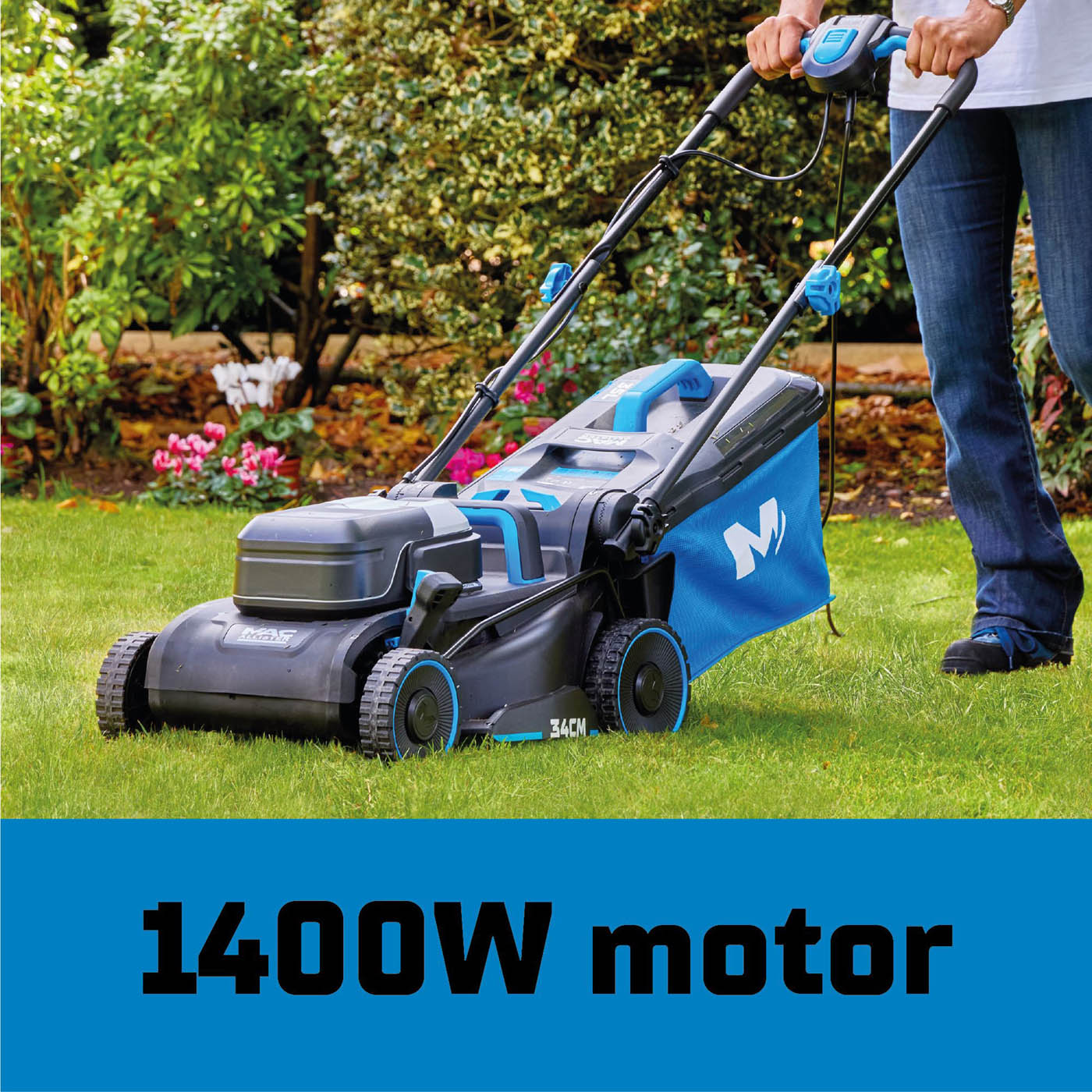 Mac Allister Lawnmower Electric MCB1163LWM Garden 34cm Grass Cutter 1400W - Image 4