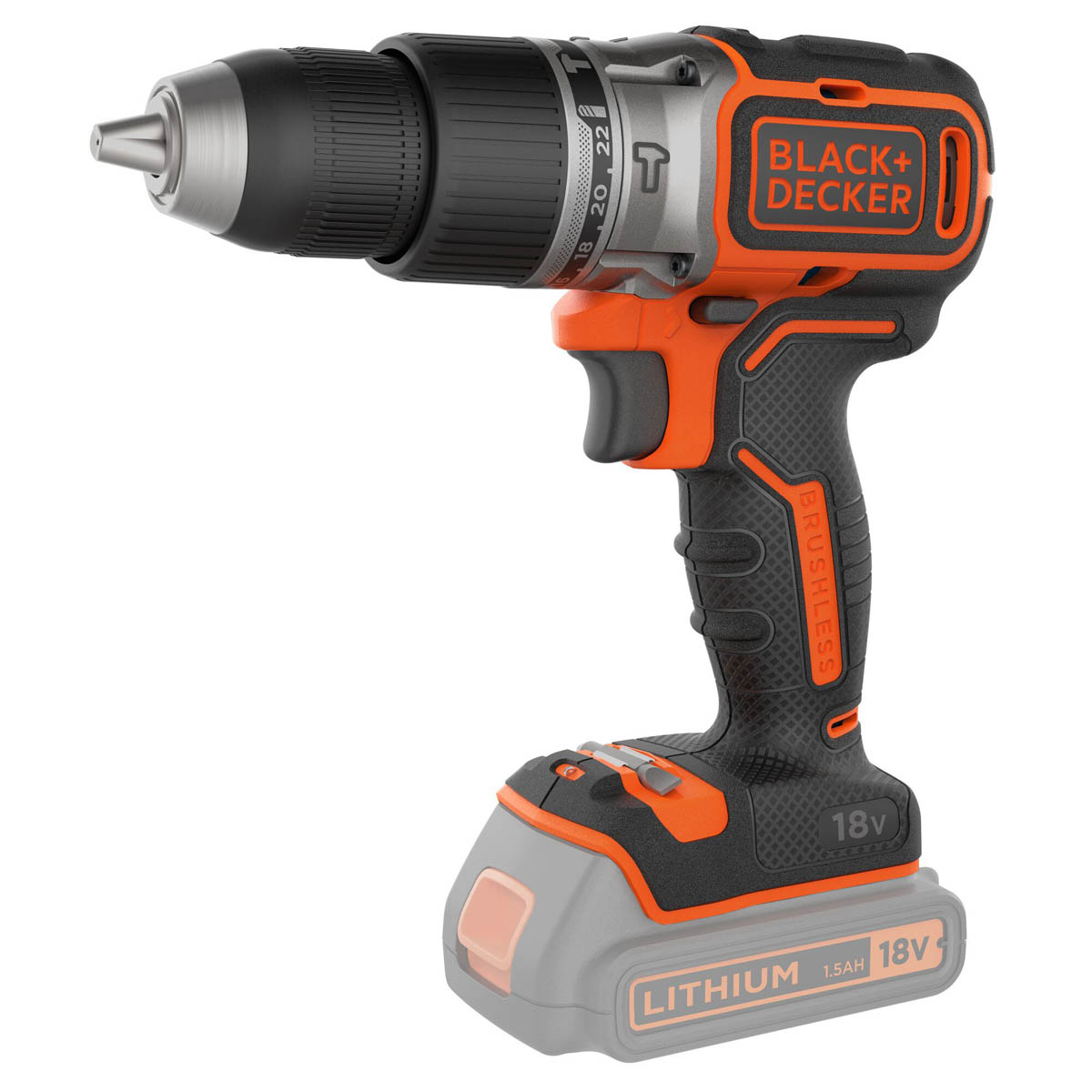 Black+Decker Hammer Drill BL188N-XJ Cordless POWERCONNECT LED 18V Body Only - Image 1