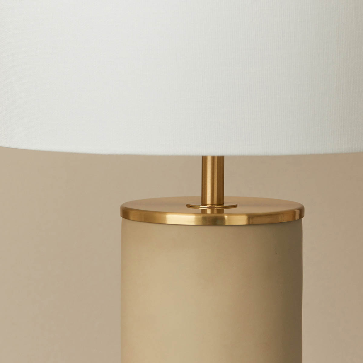 Harbour Studio Table Lamp Concrete Cylinder Satin Beige White Modern (H)437mm - Image 6