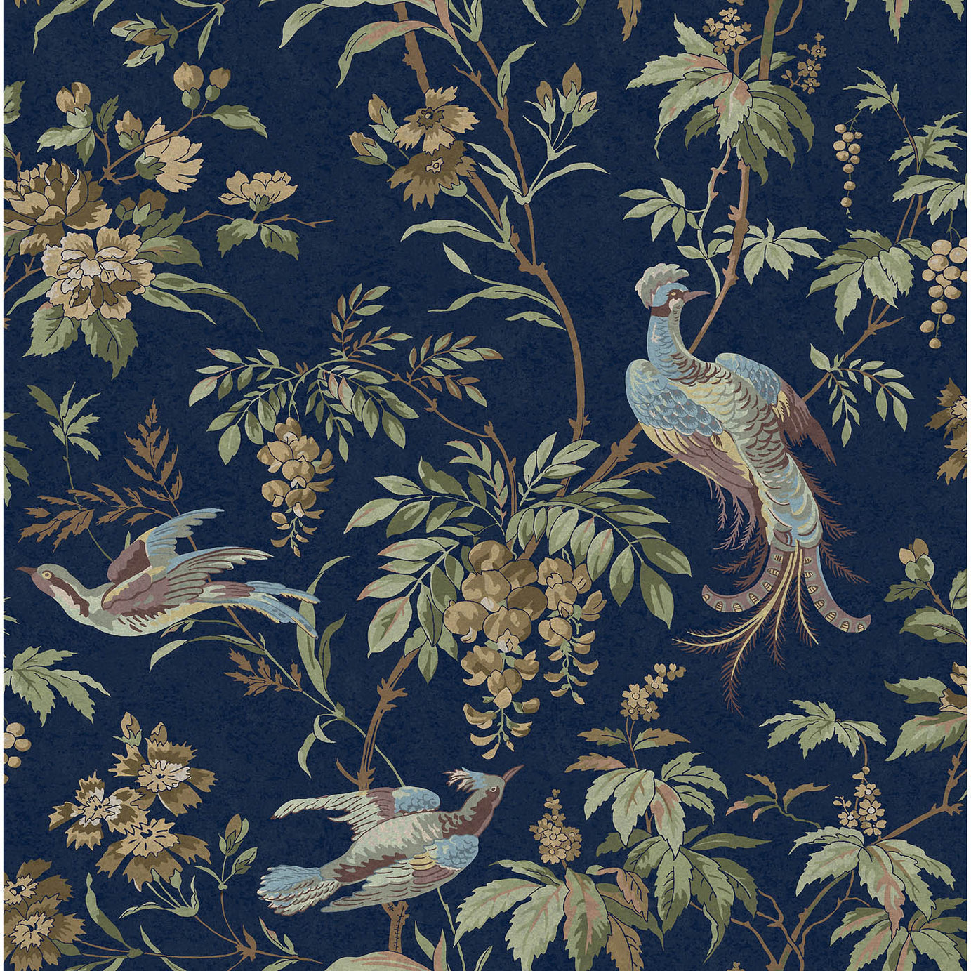 Laura Ashley Wallpaper Midnight Bird Classic Smooth Dark Animal Pattern - Image 3