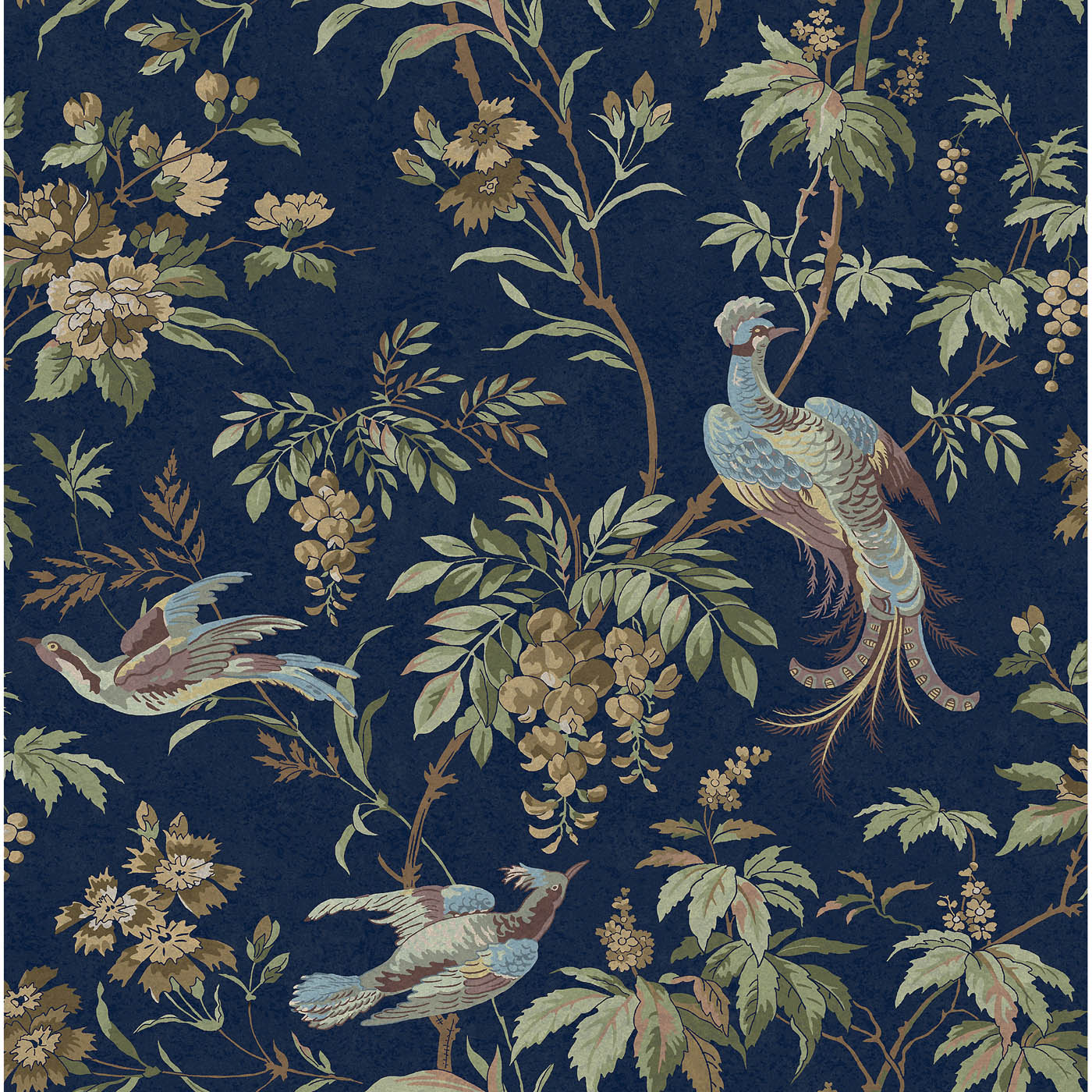 Laura Ashley Wallpaper Midnight Bird Classic Smooth Dark Animal Pattern - Image 3