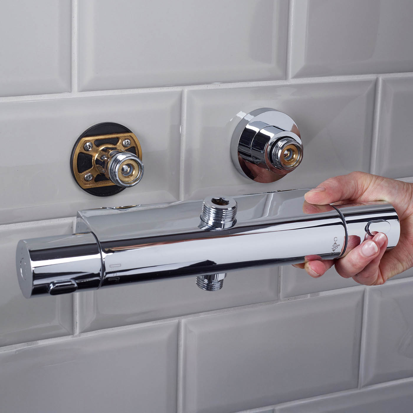 Bristan Thermostatic Mixer Shower Exposed Chrome Duale Round Head Bathroom - Image 6