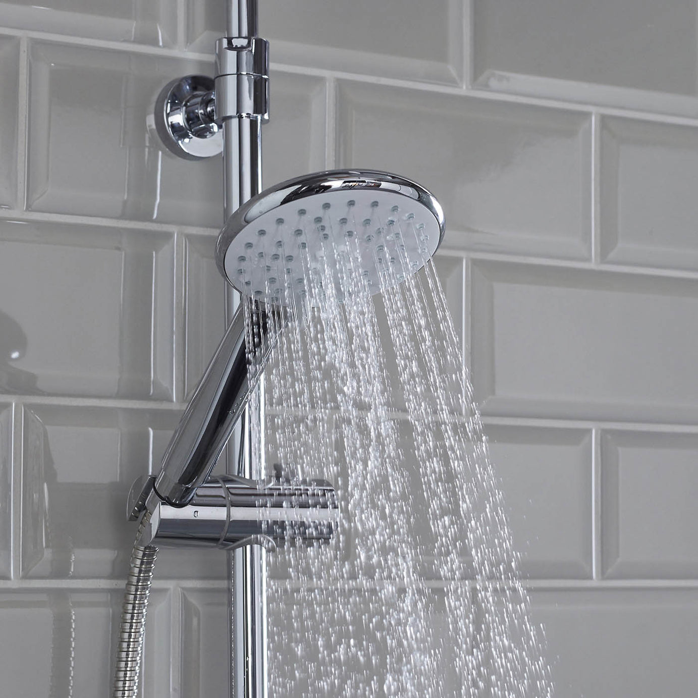 Bristan Thermostatic Mixer Shower Exposed Chrome Duale Round Head Bathroom - Image 8