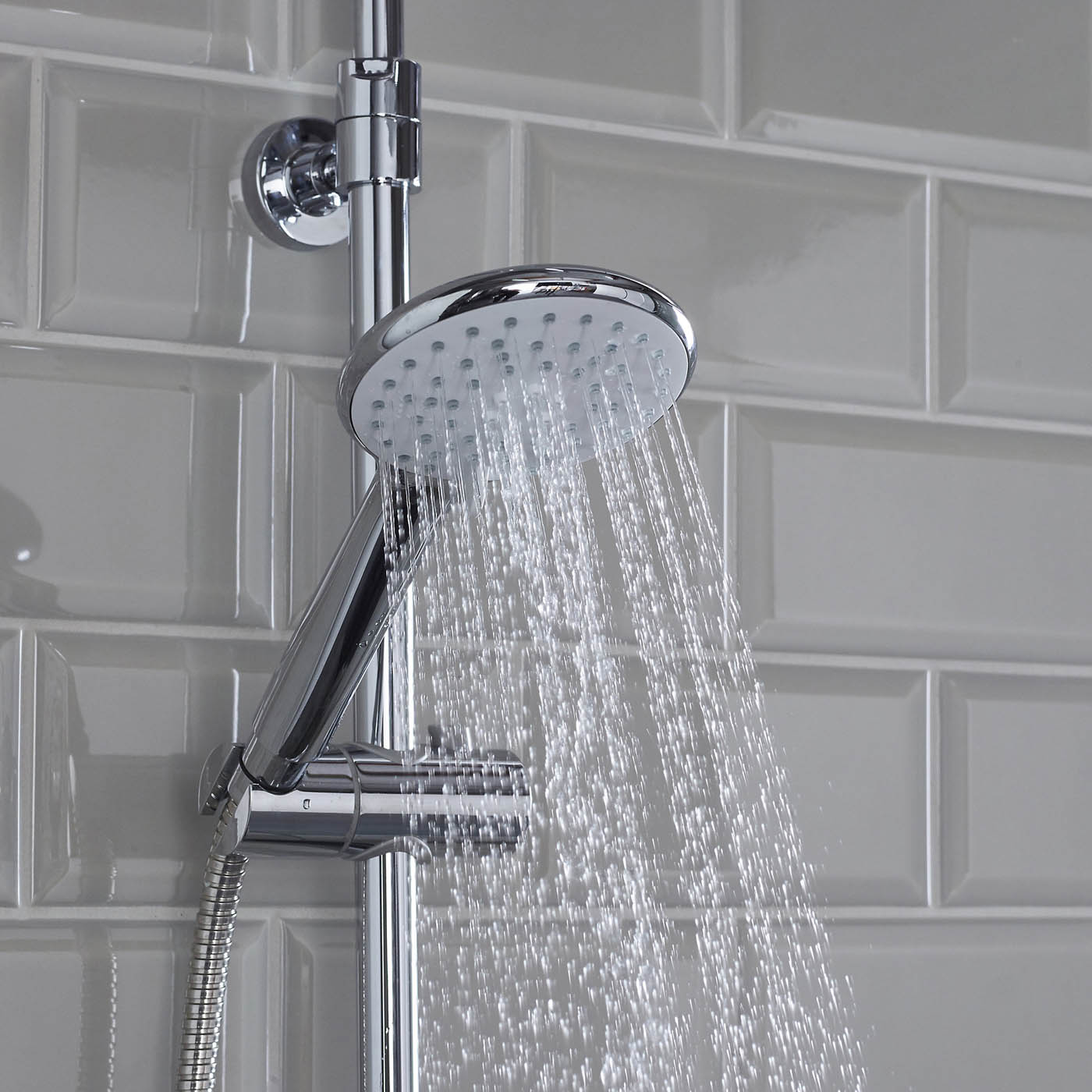 Bristan Thermostatic Mixer Shower Exposed Chrome Duale Round Head Bathroom - Image 8