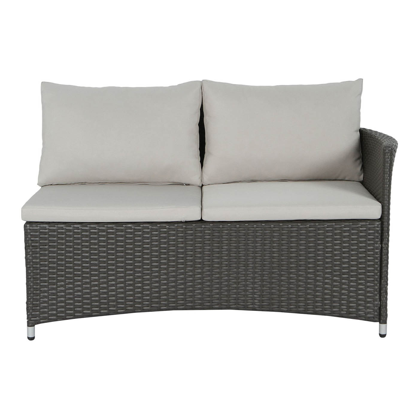 Derry Beige Rattan effect 3 Seater Corner Coffee set - Image 10