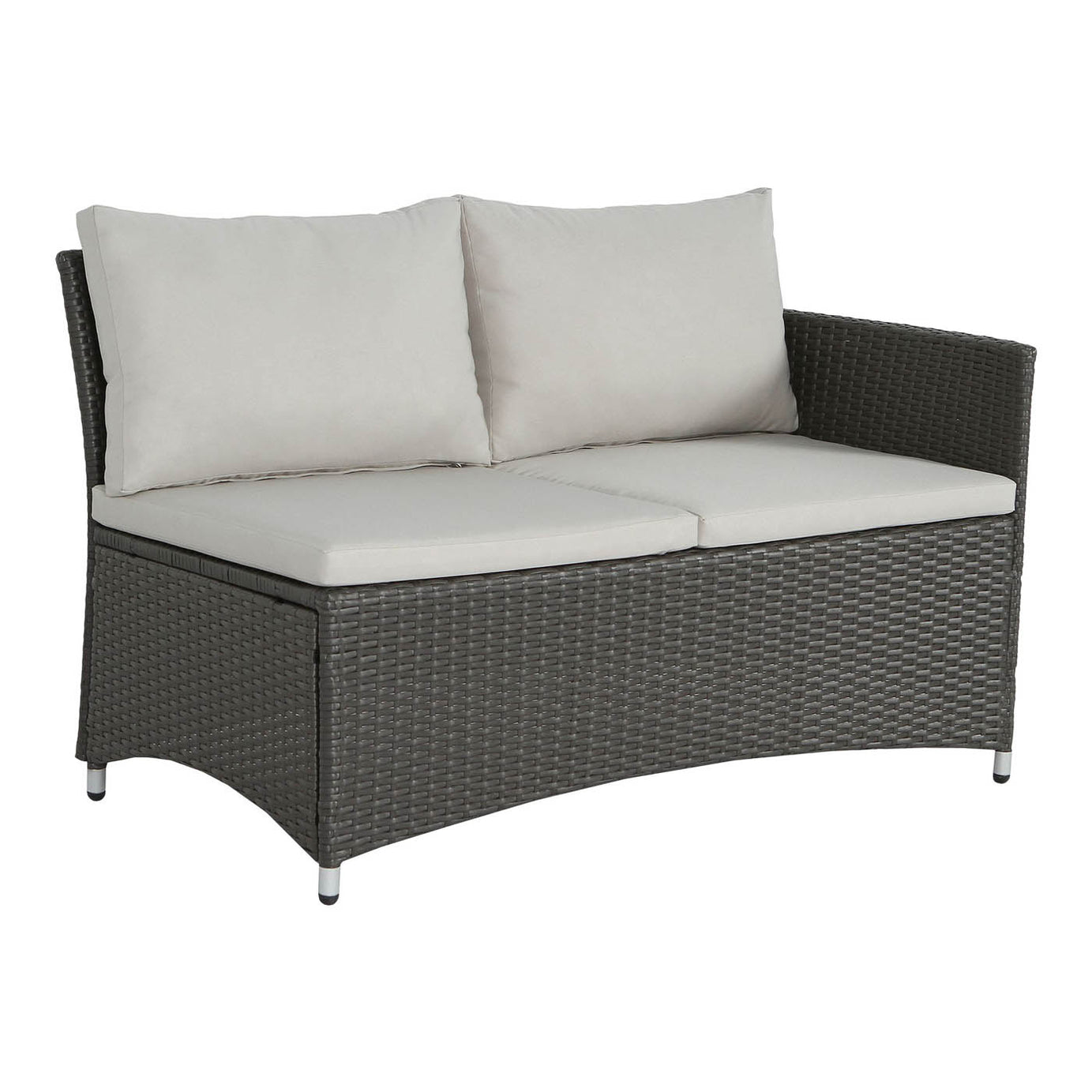 Derry Beige Rattan effect 3 Seater Corner Coffee set - Image 9