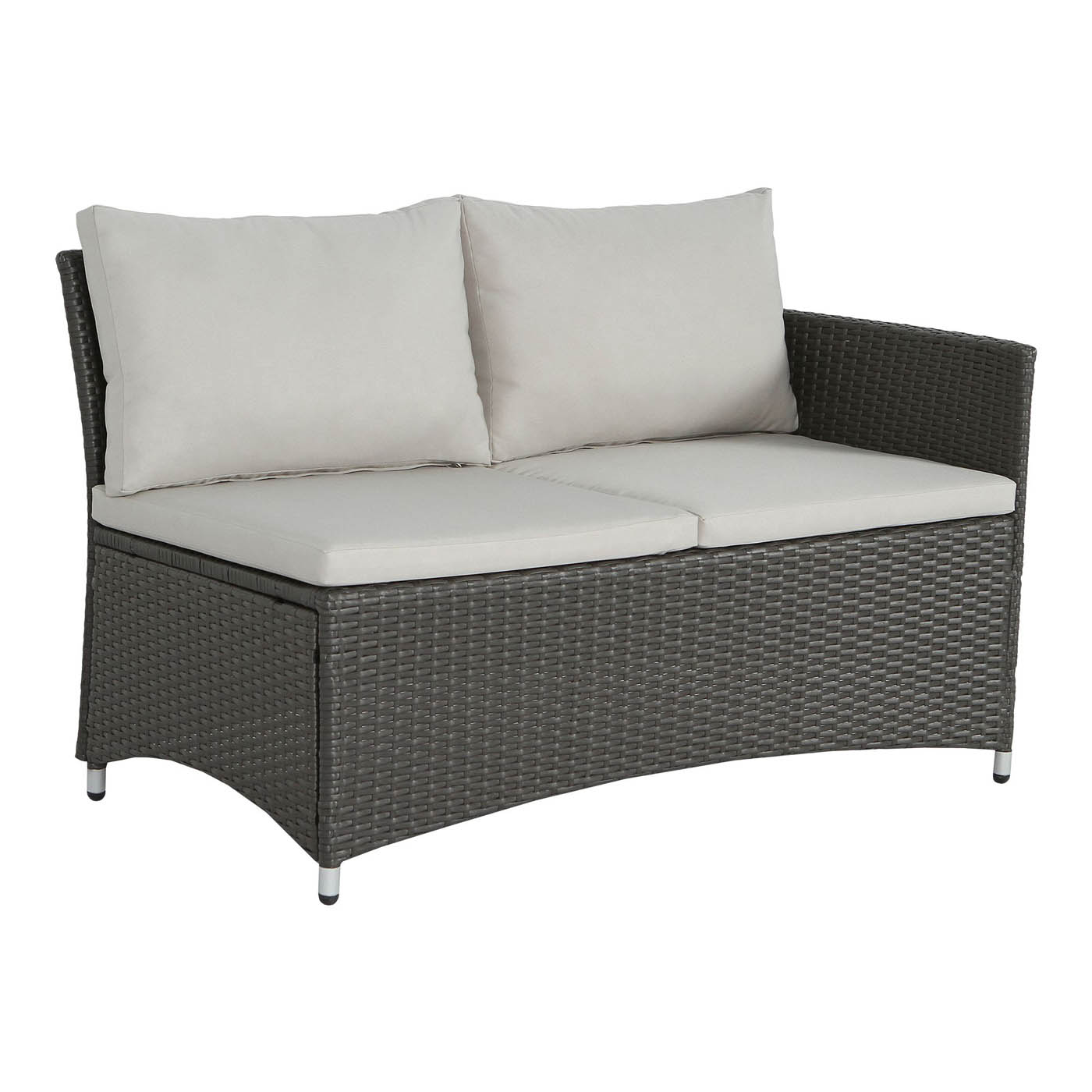 Derry Beige Rattan effect 3 Seater Corner Coffee set - Image 9