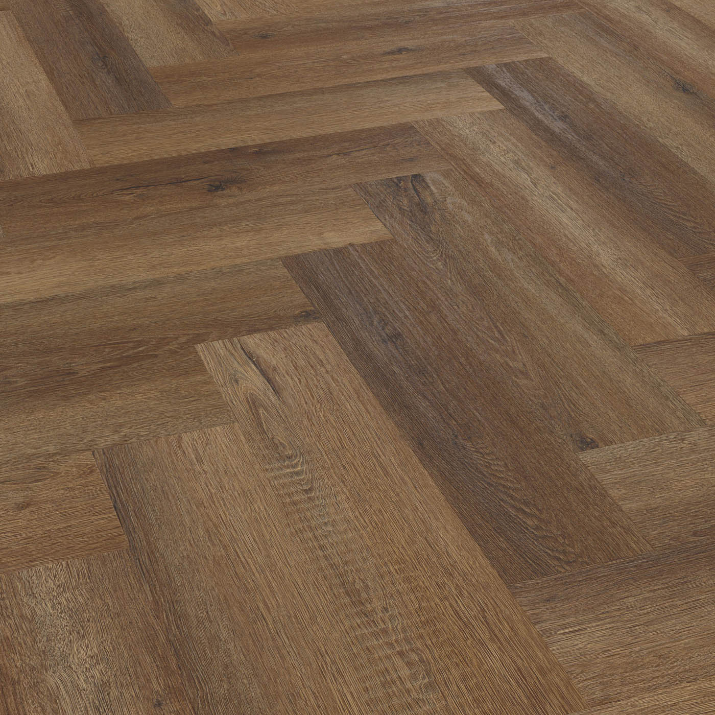 Vinyl Click Plank Flooring Dark Brown Oak Effect Waterproof Heavy Duty 1.95m² - Image 1