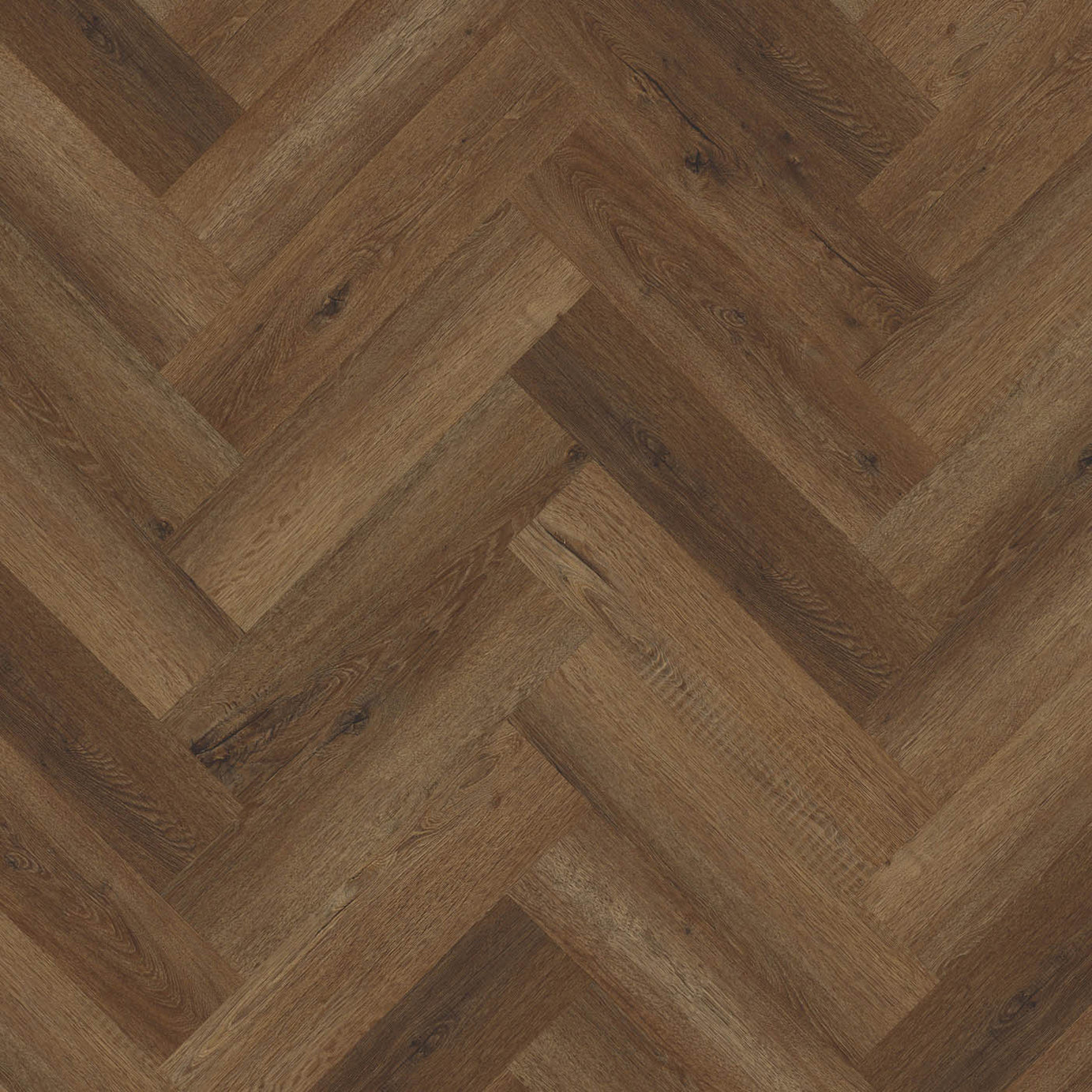 Vinyl Click Plank Flooring Dark Brown Oak Effect Waterproof Heavy Duty 1.95m² - Image 3
