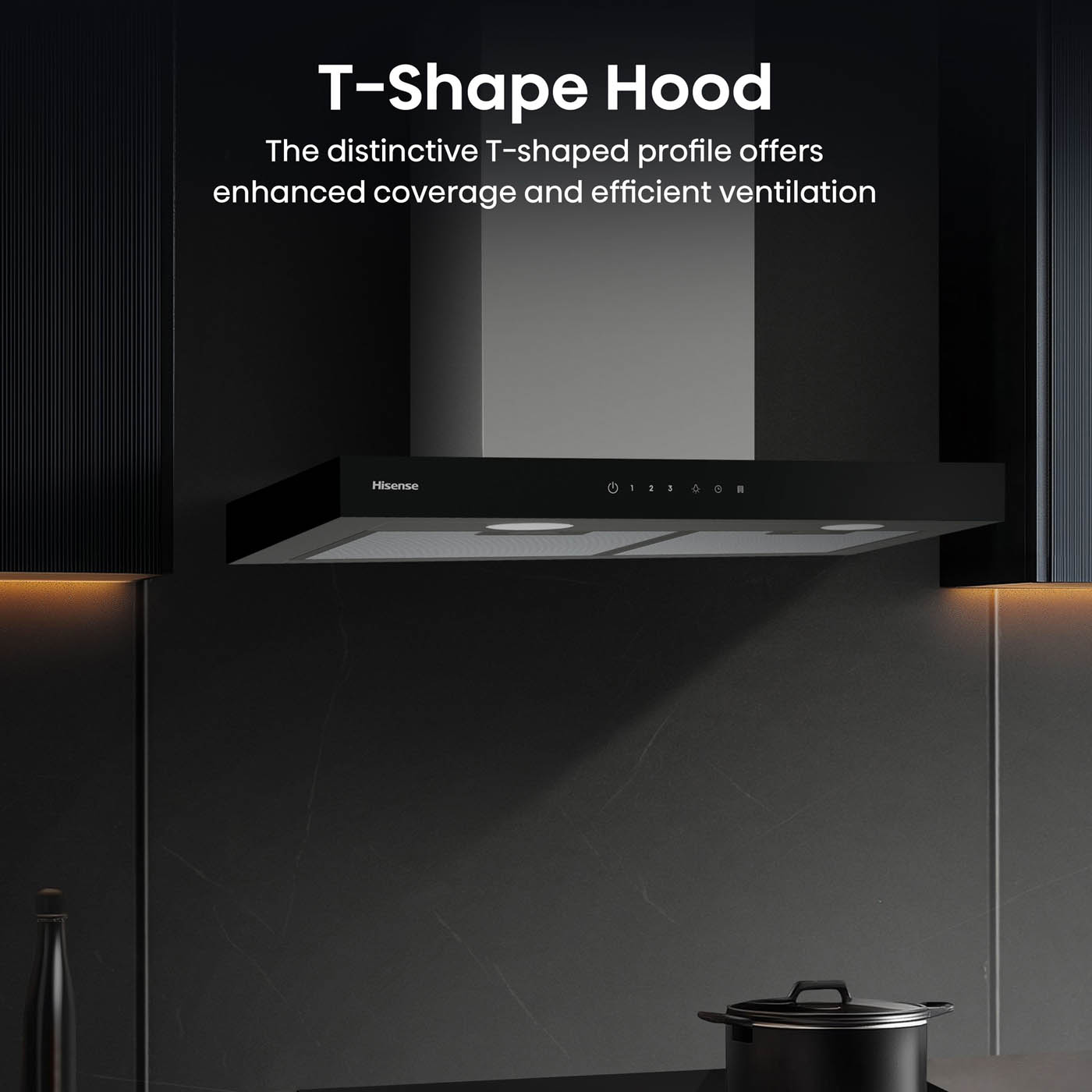 Hisense CH6T14BXBUK Steel Chimney Cooker hood (W)60cm - Stainless steel effect - Image 6