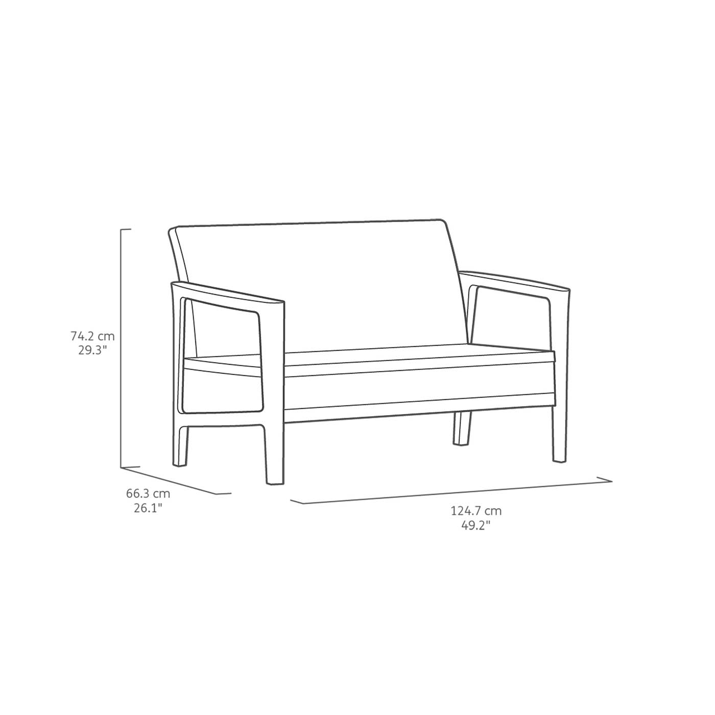 Garden Furniture Coffee Set 4 Seater Graphite Grey Armchairs Sofa Table Outdoor - Image 3