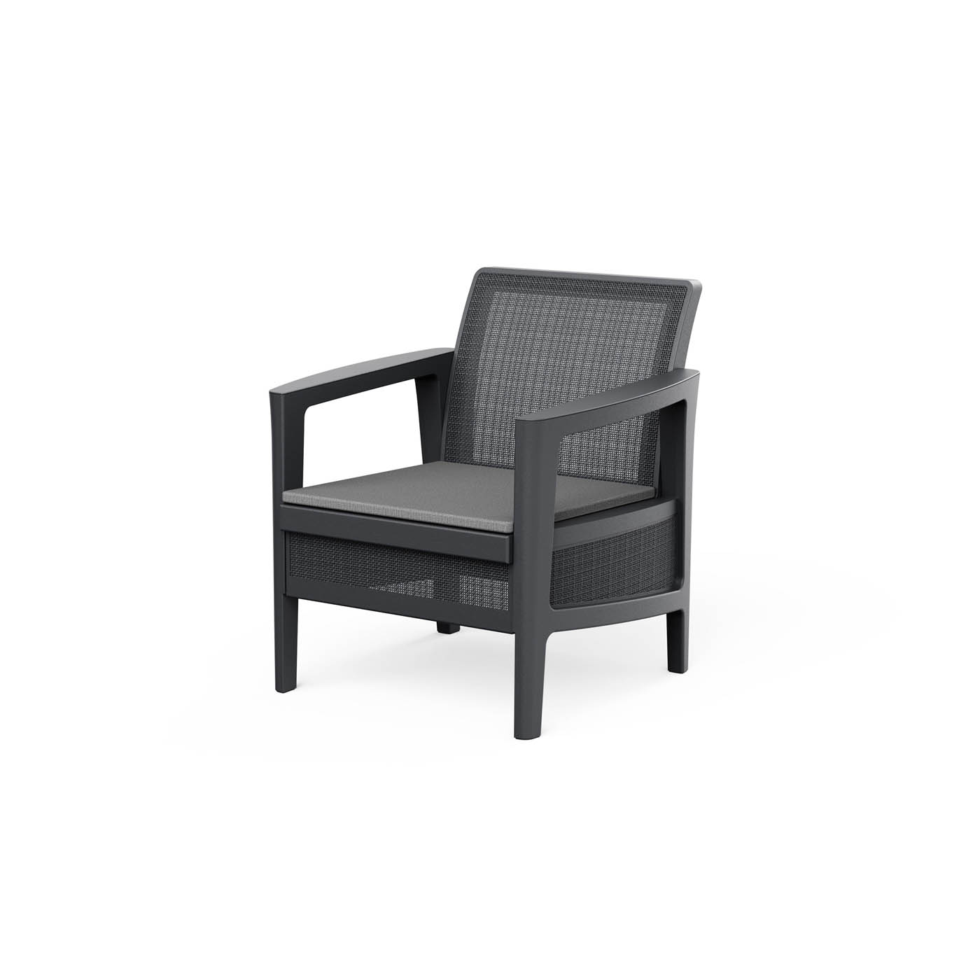 Garden Furniture Coffee Set 4 Seater Graphite Grey Armchairs Sofa Table Outdoor - Image 6