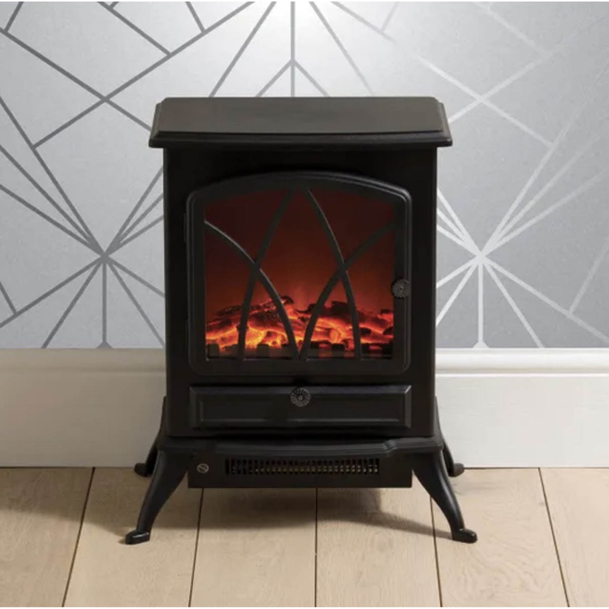 Fine Elements Stove Heater Electric Flame Effect Freestanding Living Room 2000W - Image 1