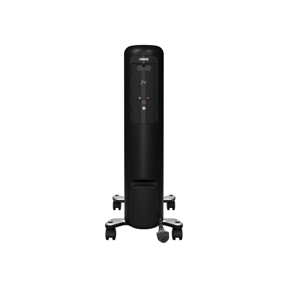 Princess Oil-Filled Radiator Portable Smart Electric Black LED Display Timer 2kW - Image 1