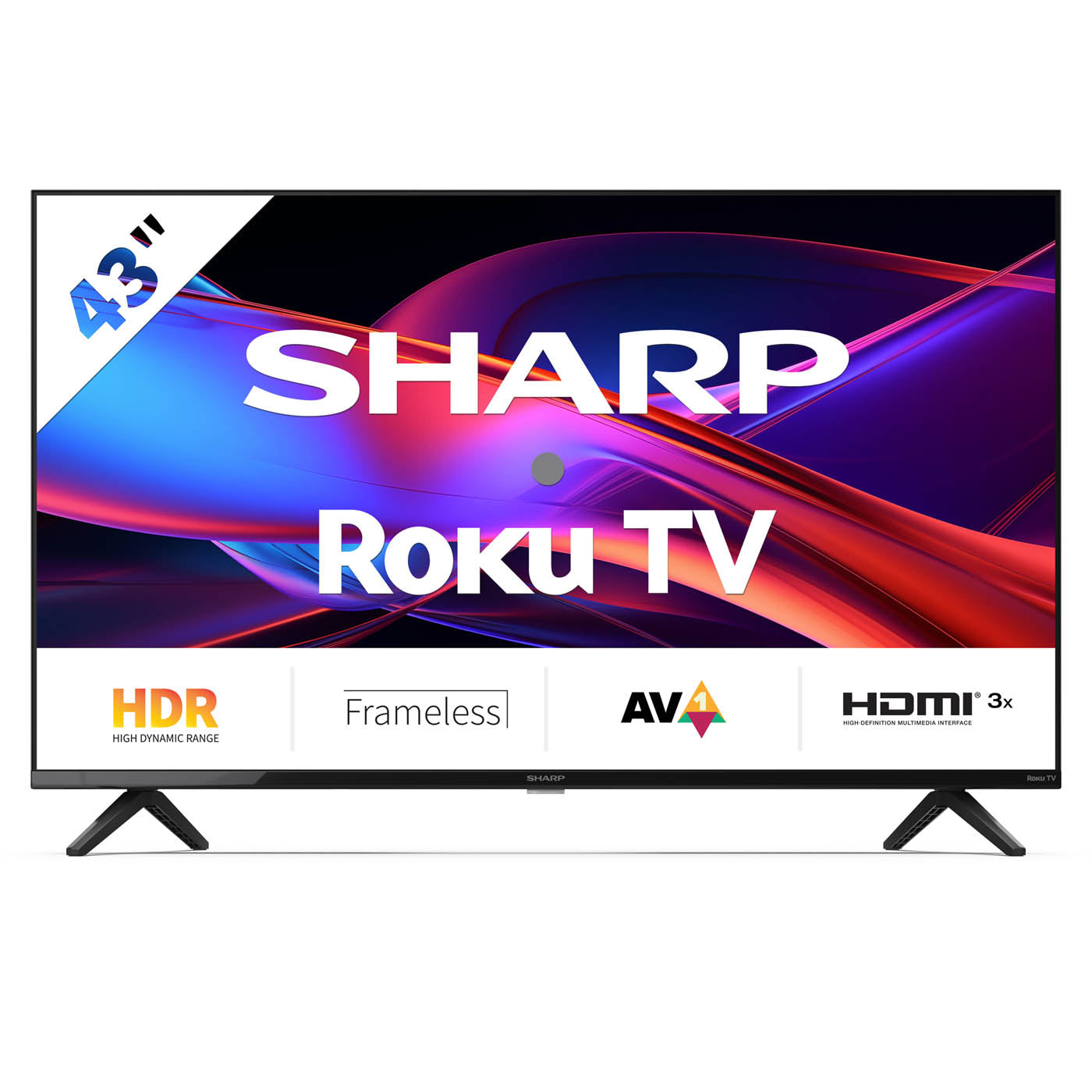 Sharp Roku TV Full HD Smart C43GD2225K Frameless LED 3 HDMI Inputs HDR 43in - Image 7