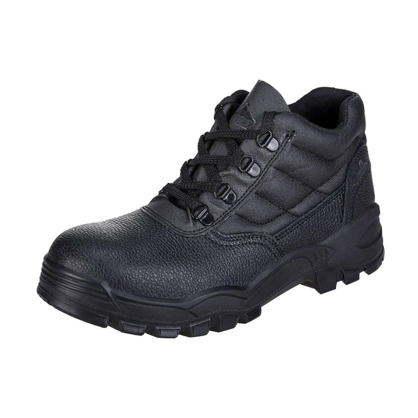 Safety Boots Ankle Black Leather Steel Toe Cap Lightweight Lace Up Size 6.5 UK - Image 2