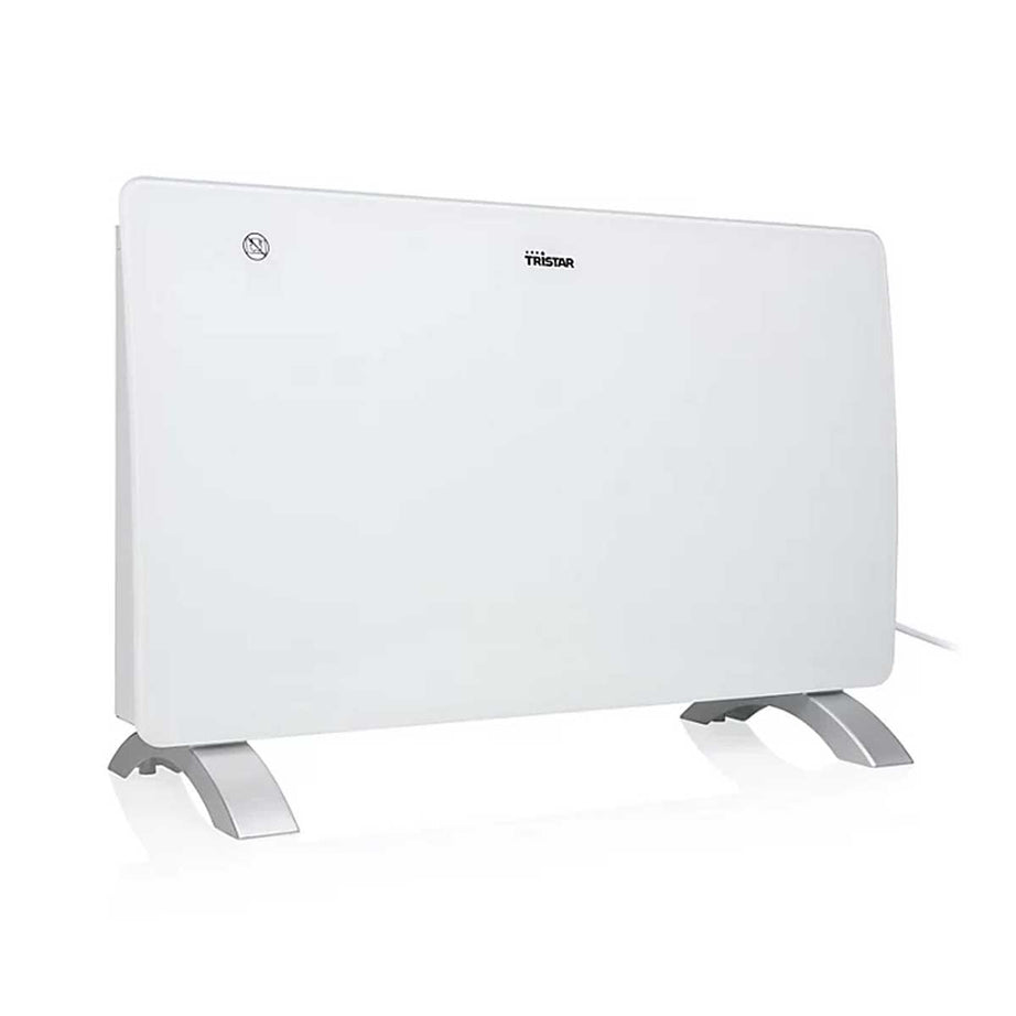 Tristar Panel Heater Electric Glass White Portable Freestanding Thermostat 1000W - Image 1