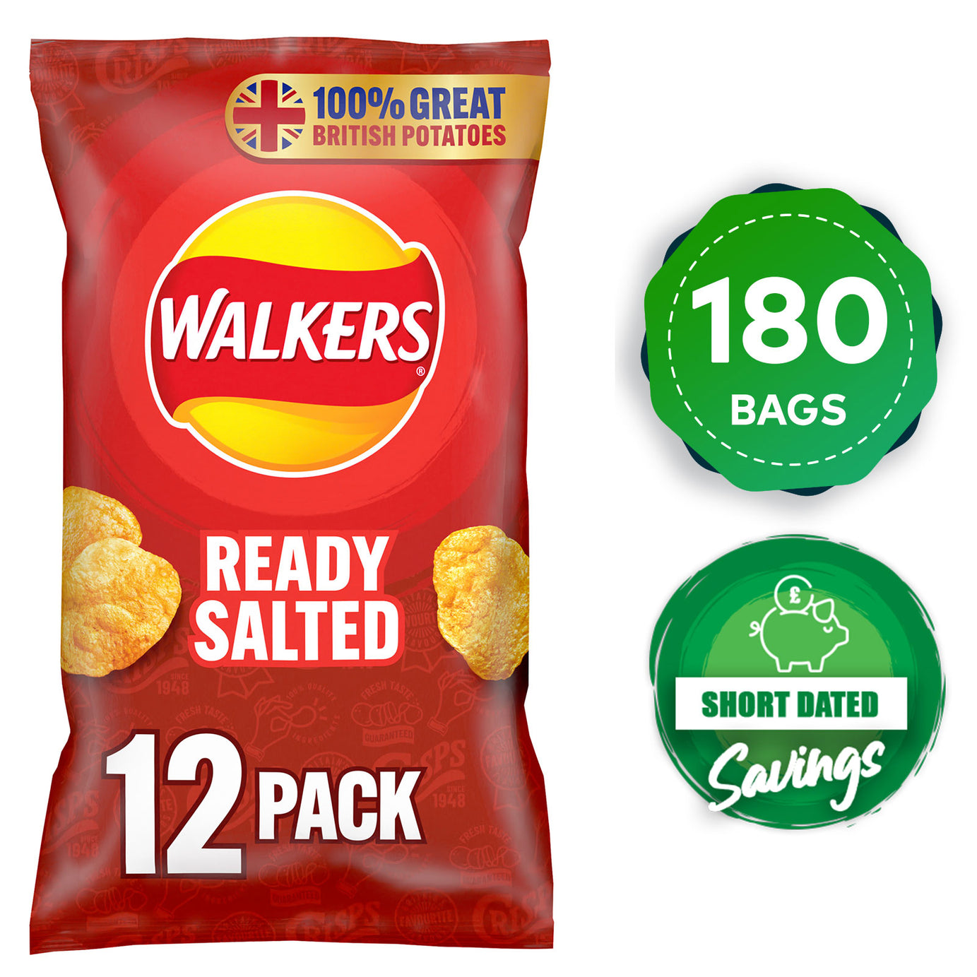 Walkers Crisps Ready Salted Multipack Sharing Snack 210 Bags x 25g - Image 10