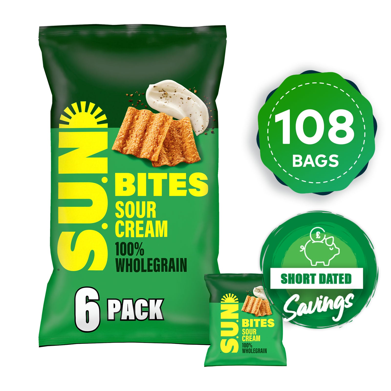 Sunbites Snacks  Sour Cream Multipack Crisps 108 x 25g - Image 10