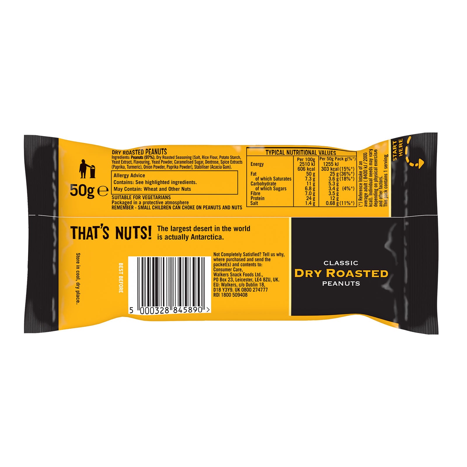 Nobby's Nuts Dry Roasted Peanuts Classic For Vegetarians 24 x 50g - Image 2