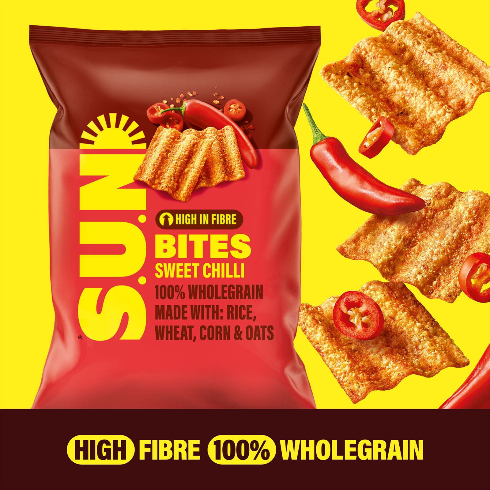 Sunbites Snacks Sun Ripened Sweet Chilli Light Sharing 36 Bags x 28g - Image 3